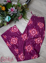 Load image into Gallery viewer, Ponderosa Aztec Lounge Pants in Fuschia
