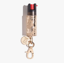 Load image into Gallery viewer, Metallic Gold Cowhide Pepper Spray
