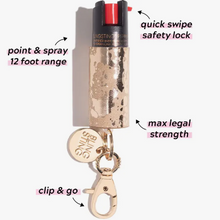 Load image into Gallery viewer, Metallic Gold Cowhide Pepper Spray
