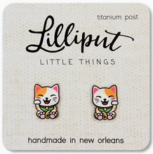 Load image into Gallery viewer, Lucky Cat Earrings
