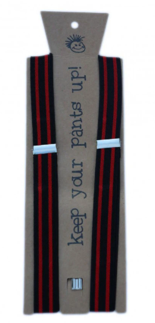 Black and Red Stripes Suspenders