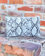 Load image into Gallery viewer, Liz Crossbody in Snake Periwinkle
