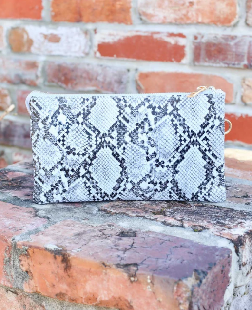 Liz Crossbody in Snake Periwinkle