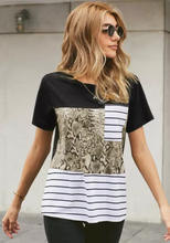 Load image into Gallery viewer, Snake Skin Striped Tee
