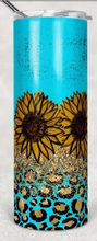 Load image into Gallery viewer, Sunflower Leopard Skinny Tumbler
