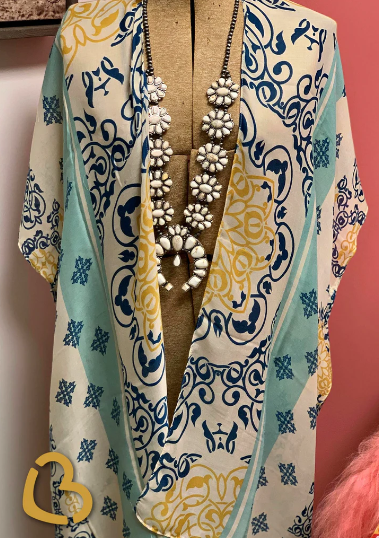 Lime Bohemian Pattern Kimono